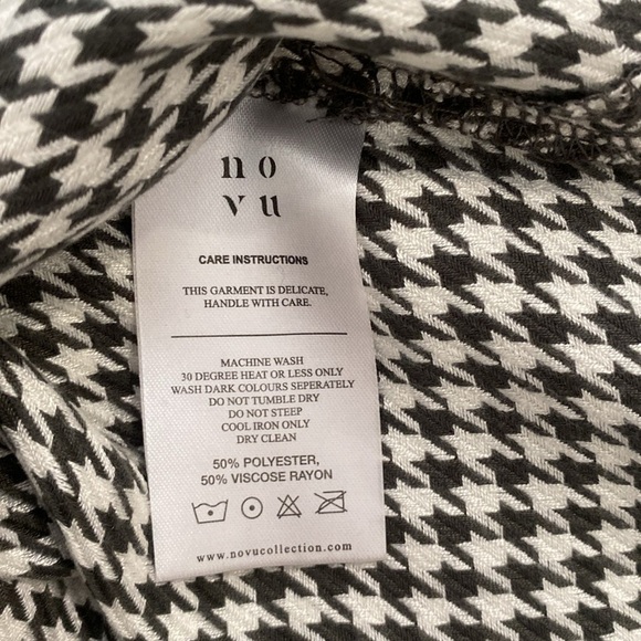NÓVU Collection | Oxford Green and Cream Houndstooth Polo | Size M - Picture 8 of 8